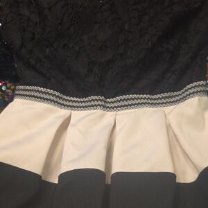 Speechless Black and White Lace Mini Skirt